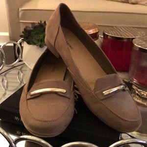 Brand New | Silver Detail Suede Loafers